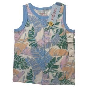 Cat & Jack Toddler Tank Top 2T Tropical Leaf Print Sleeveless NWT Summer